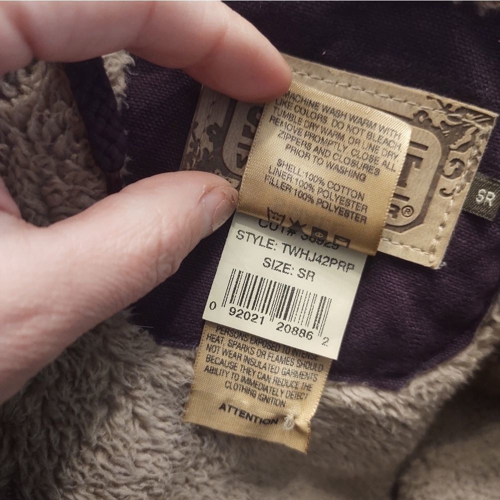 C.E. SCHMIDT WORK WEAR | PURPLE SHERPA LINED COAT - Picture 7 of 8